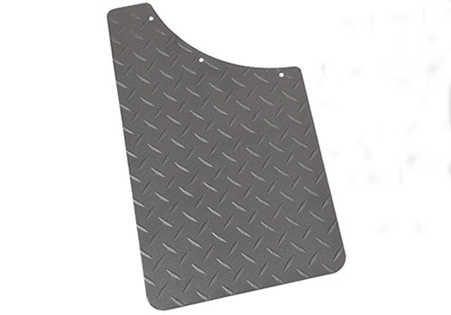 Dee Zee 2-Pc Universal Black-Tread Mud Flap Set - Click Image to Close